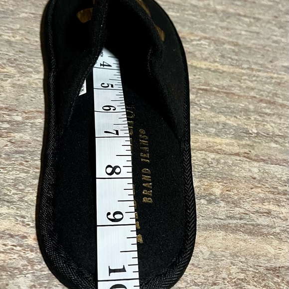 NWOT True Religion black and gold slippers - Picture 9 of 11
